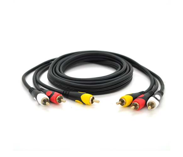 Кабель 3 Rca на 3 Rca аудіо відео тюльпан дзвіночки 1,2 м