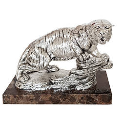 Скульптура Anglada посріблена «Тигр», (27х20х28 см) (564Pa)