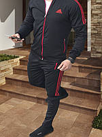 Спортивные костюмы мужские легкие три полоски Adidas, Спортивный костюм мужской с манжетом однотонный Адидас