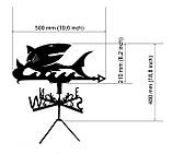 Флюгер Акула, флюгер на дах з металу  2 мм., фото 2