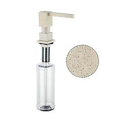 Дозатор для миючого засобу GAPPO G404-3, що вбудовується в мийку, латунь/пластик, пісочний 300 мл