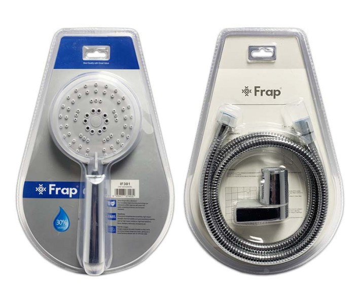 Душовий набір Frap IF301, (лійка 3-режими, шланг, тримач), хром