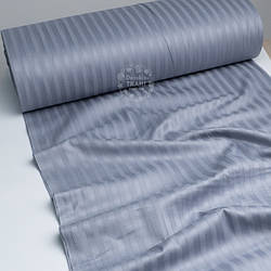 Страйп сатин, колір - кадетський сірий, ширина 240 см (№4035)