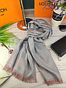 Палантин шарф хустка Louis Vuitton Луї Вітон Туреччина сіро-пудровий, фото 5