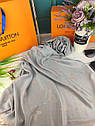 Палантин шарф хустка Louis Vuitton Луї Вітон сіро-пудровий, фото 6