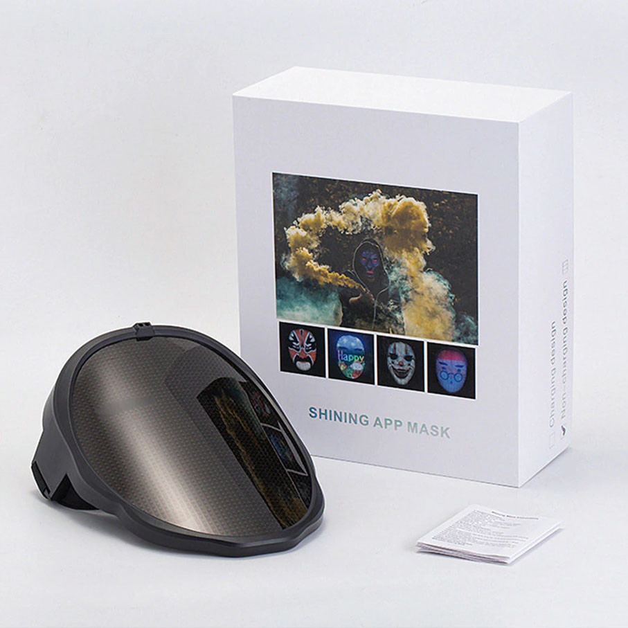 Маска інтерактивної LCD Bluetooth з проекцією статичних і динамічних зображень OCDAY MA1, фотосенсор