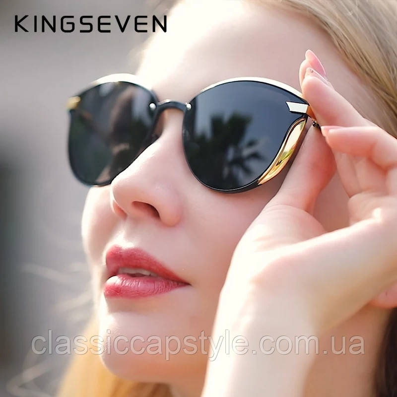 Сонцезахисні окуляри поляризаційні лінзи polarised жіночі лисиці класика Бренд Kingseven N7824 оригінал