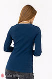 Лонгслів для вагітних та годування Doris NR-12.011 темно-синій, фото 4