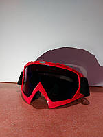 Кросові мото окуляри, тоноване скло, червоні "MotoTech"