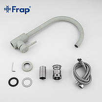 Змішувач для кухні Frap F40899-2, світло-сірий, фото 6