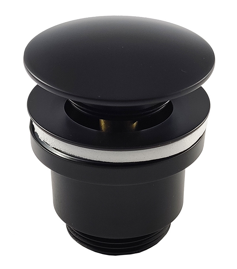 Донний клапан Frap F62-7 натискний, 1 1/4", чорний