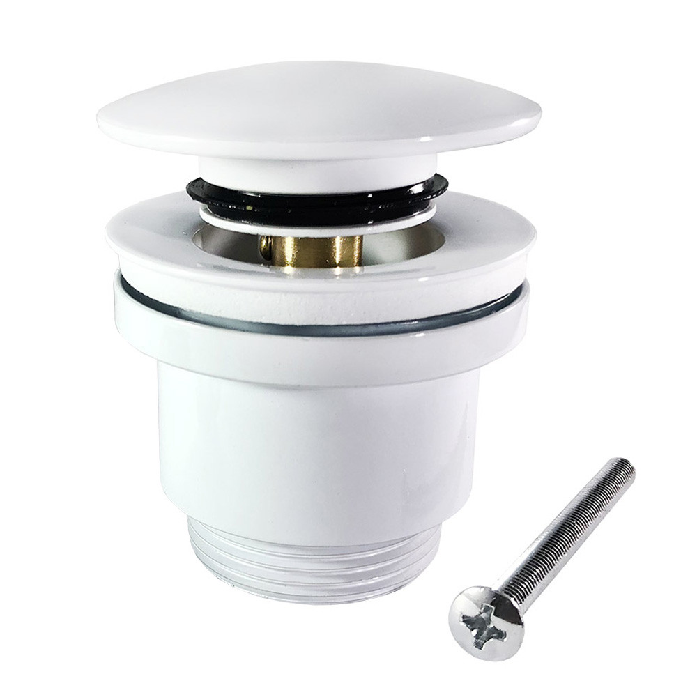 Донний клапан Frap F62-6, автомат, 1 1/4", білий