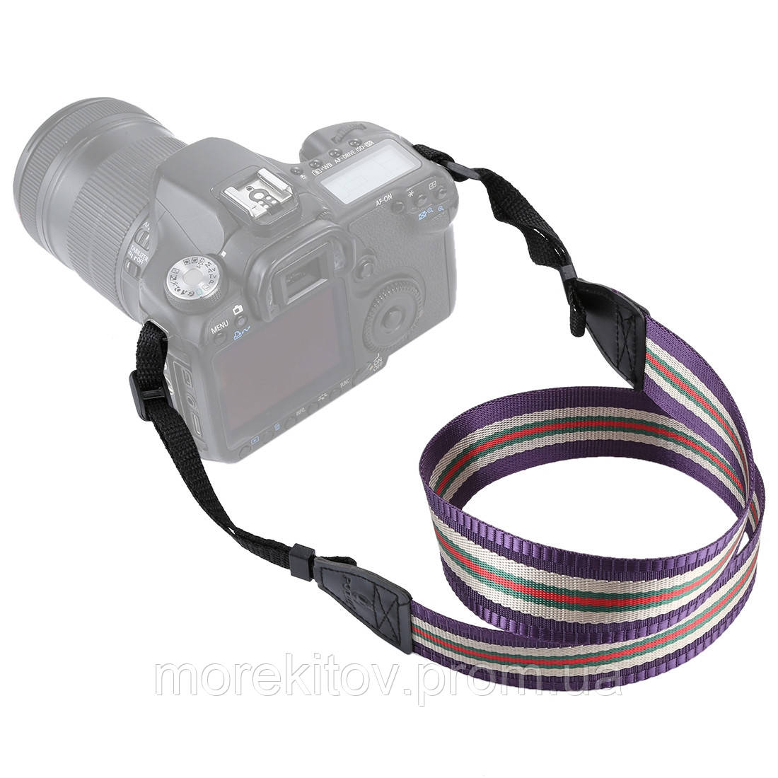 Нашейный Ремень для Фотоаппарата Puluz Нейлоновый Универсальный фиолетовый с рисунком Полосы (mrk2014) - фото 1 - id-p1577875254