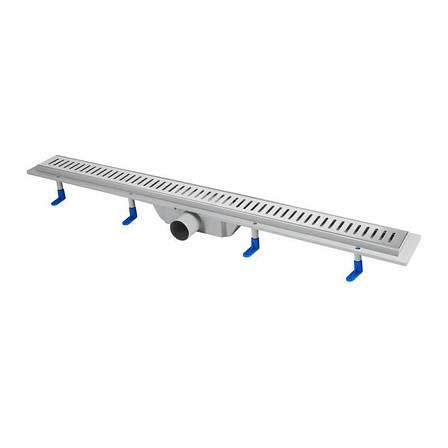 Трап Qtap Dry FA304-900 лінійний із сухим закривом і неіржавкою решіткою 900х73, фото 1