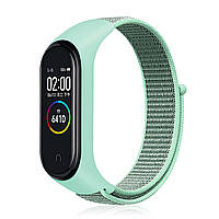 Ремешок нейлоновый MRK для фитнес браслета Xiaomi Mi Band 6/5/4/3 мятный (mrk3049)