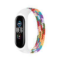 Тканевый монобраслет Braided Solo Loop MRK для фитнес браслета Xiaomi Mi Band 6/5/4/3 (M) 160mm multicolor