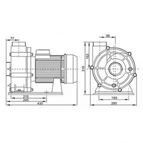 Насос для басейну Emaux AFS55 (380В, 90 м3/год, 5.5 HP) | Насос для протитоку і атракціонів, фото 3