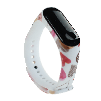 Силиконовый ремешок MRK для фитнес браслета Xiaomi Mi Band 4/3 с рисунком Brown- White (mrk21042010)