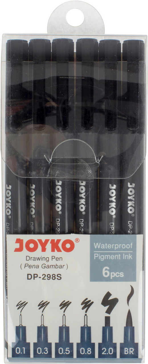 Набір лінерів "Joyko" №DP-298S 0,1;0,3;0,5;0,8;BR;2.0мм(6шт)(1)(24), фото 1