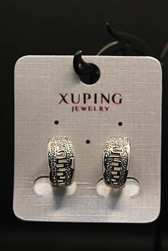 Оригінальні Х'юпінг сріблясті сережки Xuping медичне золото