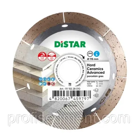 Круг алмазний вiдрiзний 1A1R 115 Hard ceramics Advanced, фото 1