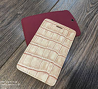 Кожаная обложка для прав или ID карты бежевого цвета ST Leather