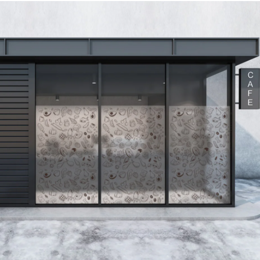 Наклейки на дзеркало шафи купе Їжа антибликовая сонцезахисна плівка декор вітрини тонування вікон 1 пог.м