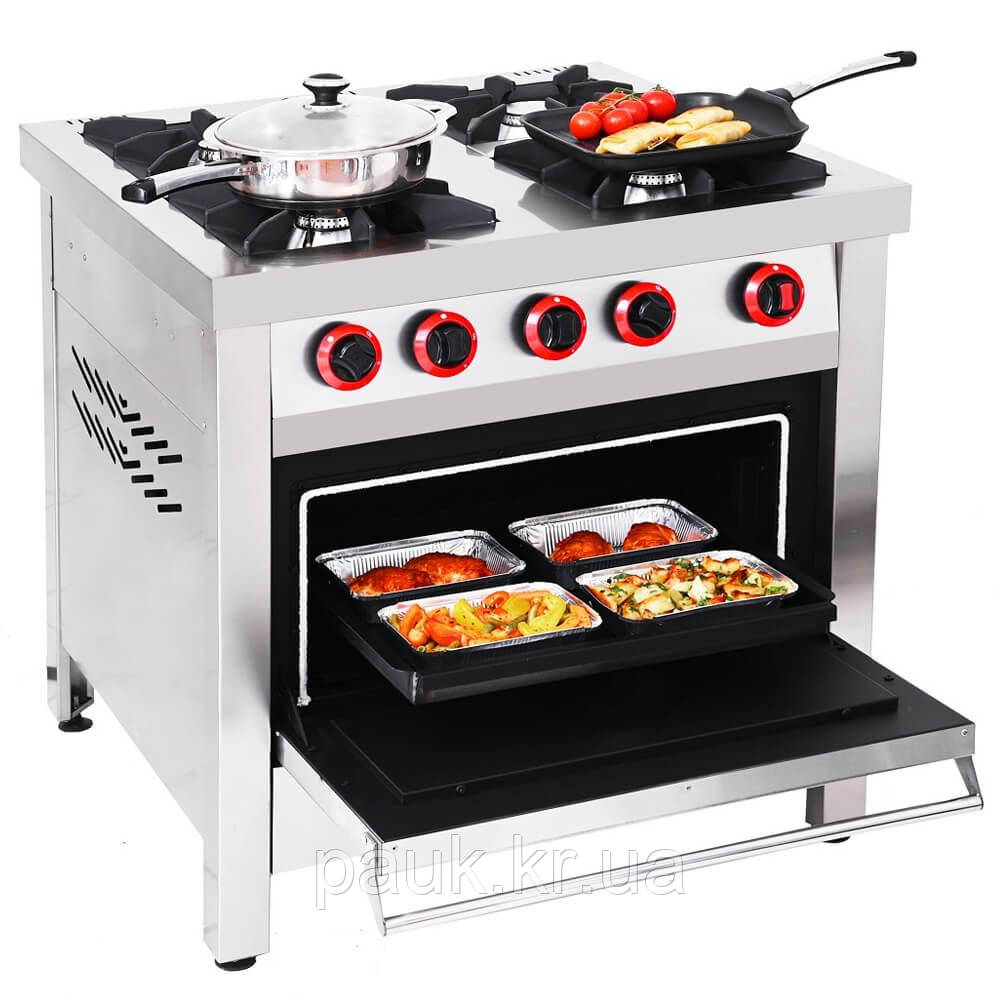 Плита газова з духовкою ПГД-4-Б, плита під газовий балон, промислова газова плита, професійна кухонна плита під балонний газ, фото 1