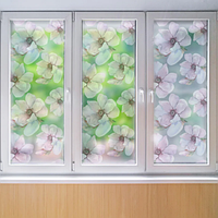 Вітражна плівка самоклеюча для скла Магнолії Квіти вінілові наклейки для вікон дзеркала 1 пог.м