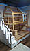 Ліжко двоярусне дерев'яне трансформер Домик плюс, фото 7