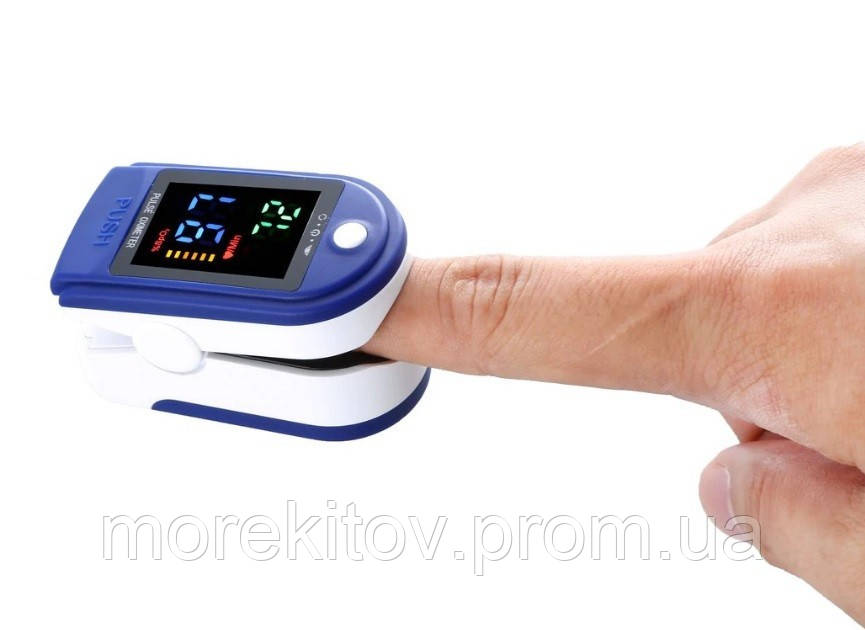 Пульсометр Oximeter BL-230 на палец для измерения кислорода медицинский беспроводной пульсоксиметр Синий - фото 3 - id-p1577876612