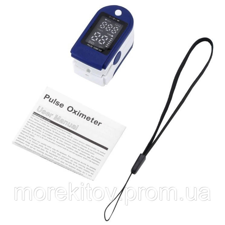 Пульсометр Oximeter BL-230 на палец для измерения кислорода медицинский беспроводной пульсоксиметр Синий - фото 4 - id-p1577876612