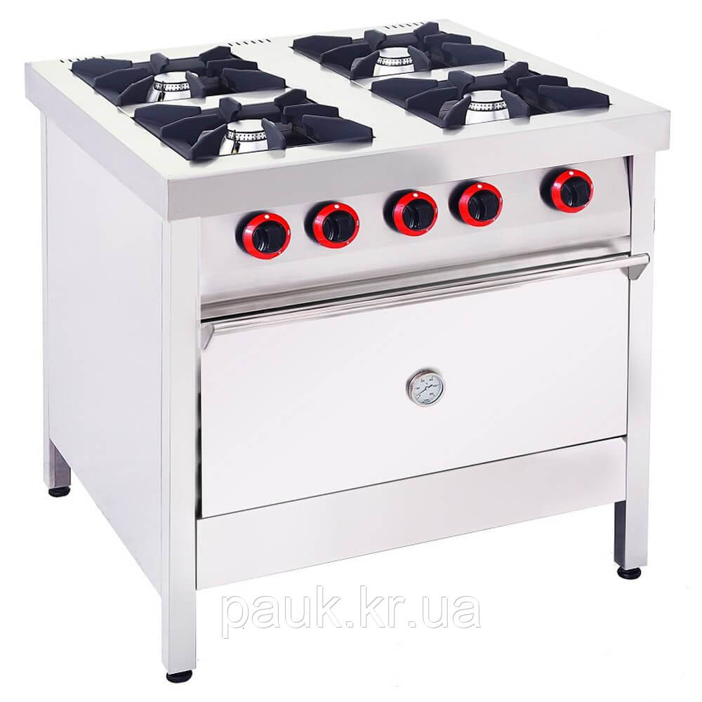 Плита газова з духовкою ПГД-4-П, плита під природній газ., промислова газова плита, професійна кухонна плита для природного газу., фото 1
