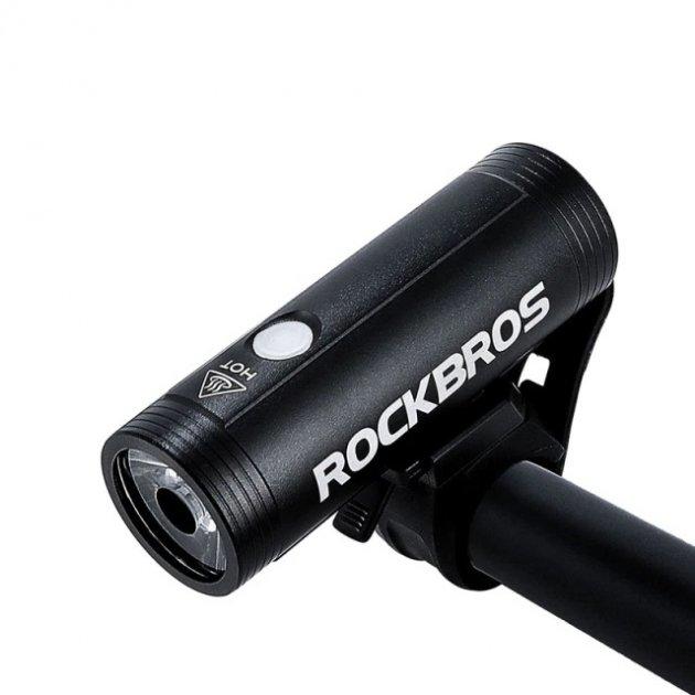 Велосипедна фара діодна Rockbros IPX6 400 Lm 2000 мА·год водозахисна Black (R1-400)