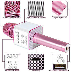Універсальний мікрофон Wireless microphone Q7 Рожевий BF