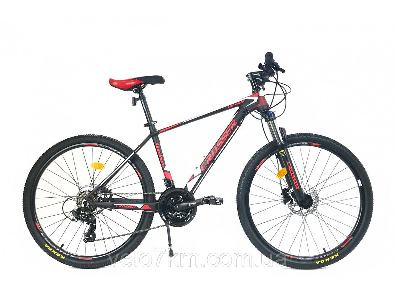 Горный велосипед Crosser MT-036 26" алюминиеваый рама 17" Shimano красный