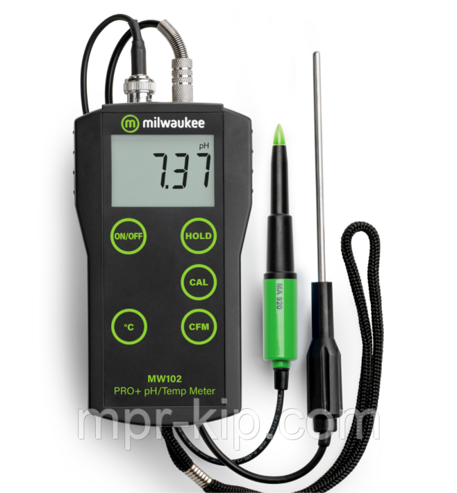 РH-метр для харчових продуктів Milwaukee MW102 Food PRO+ 0.00-12.00pH ±0.02 pH, автомат. каліб., Угорщина