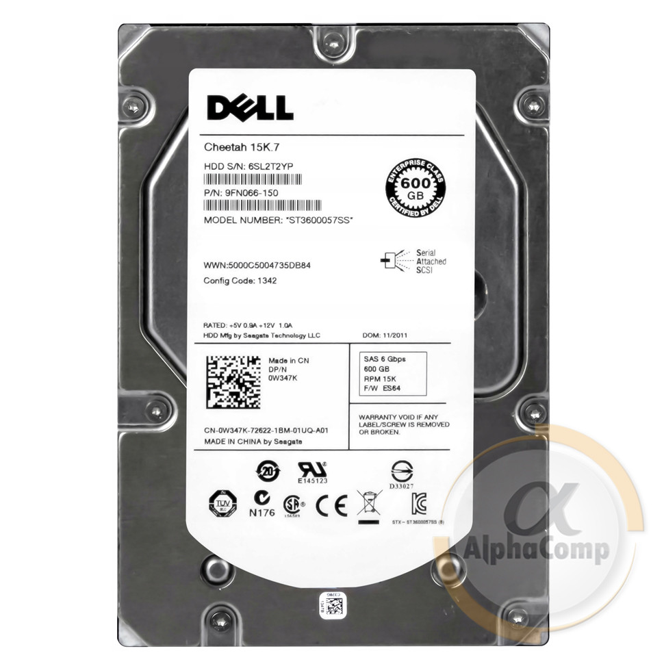 Жорсткий диск 3.5" 600 Gb DELL 15K ST3600057SS (SAS) БУ