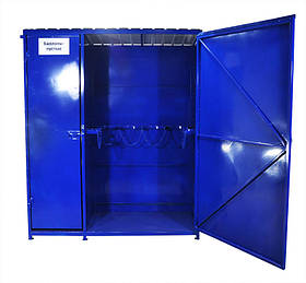 Шафа для газових балонів (на 6 повних и 2 порожніх балона) 1800х600х2000мм синій Kompred OL447