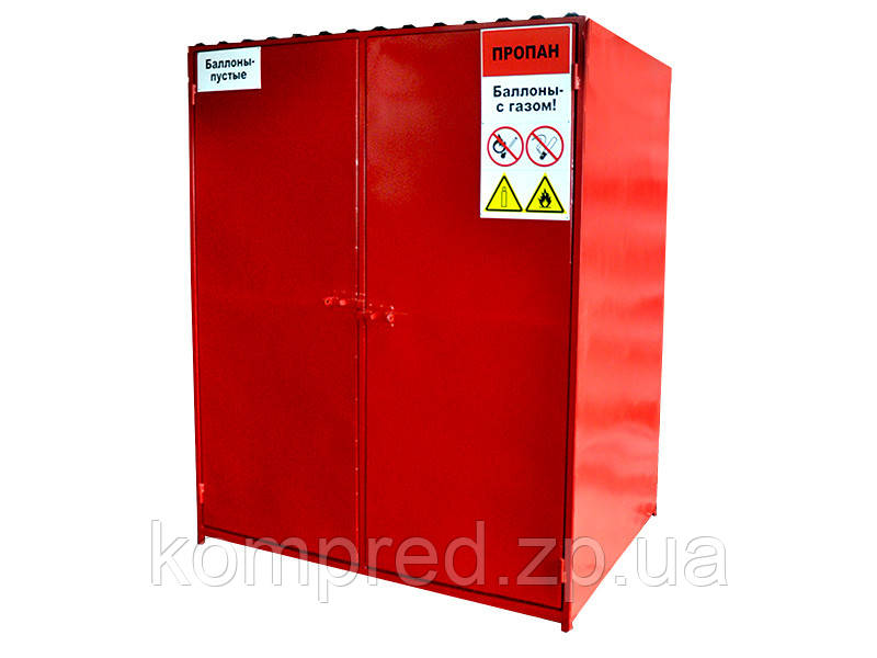 Шафа металева для балонів з пропаном (6 порожніх і 6 повних балонів), фото 1