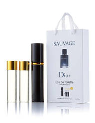 Чоловічий міні парфум Christian Dior Sauvage, 3*15 мл