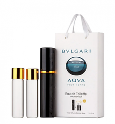 Чоловічий міні парфуму Bvlgari Aqua Pour Homme (Булгарі Аква пур Хоум) 3*15 мл