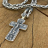 Срібний ланцюжок Лисий Хвост із Хрестом, фото 3
