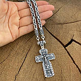 Срібний ланцюжок Лисий Хвост із Хрестом, фото 4