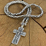 Срібний ланцюжок Лисий Хвост із Хрестом, фото 5
