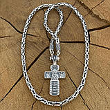 Срібний ланцюжок Лисий Хвост із Хрестом, фото 6