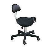 Стілець-сідло зі спинкою колір чорний матовий модель 1022B2Y, фото 2