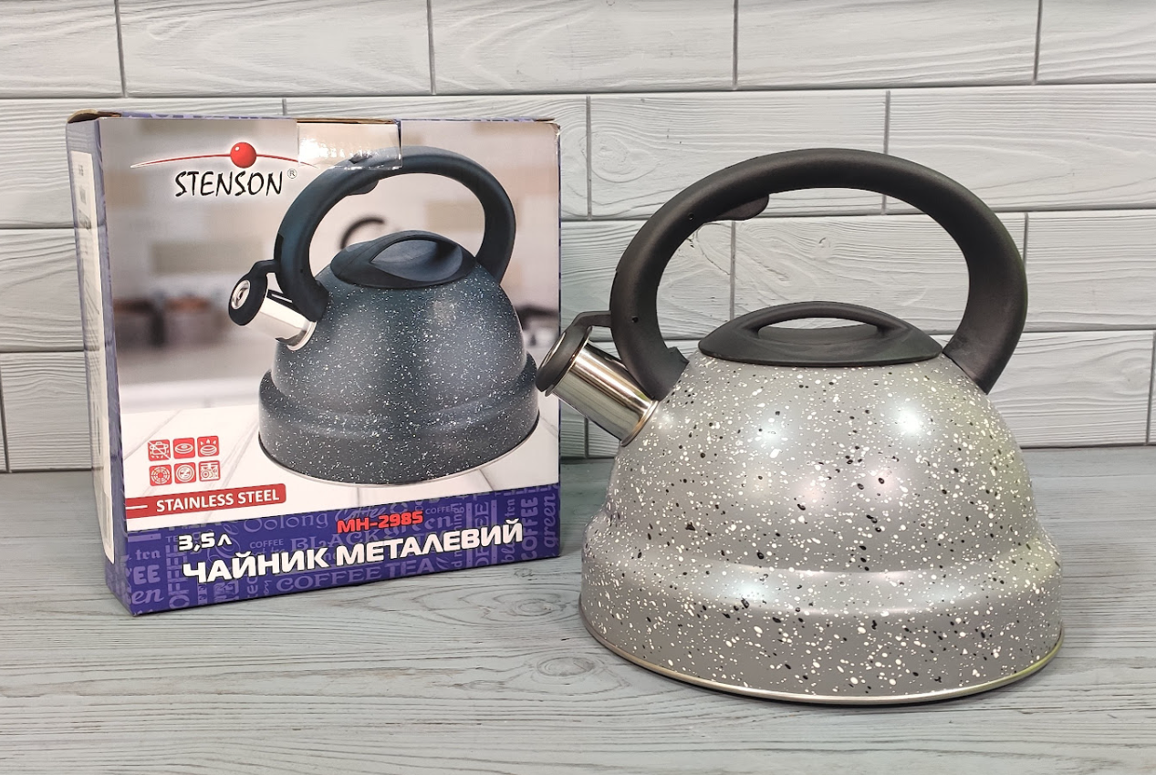 Чайник зі свистком із неіржавкої сталі 3,5 л Stenson MH-2985, фото 1