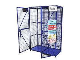 Кліть для зберігання 8 (4+4) газових балонів 1200х600х2000мм Kompred OL300