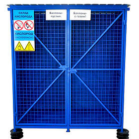 Металева клітка для зберігання балонів 18шт (9+9)